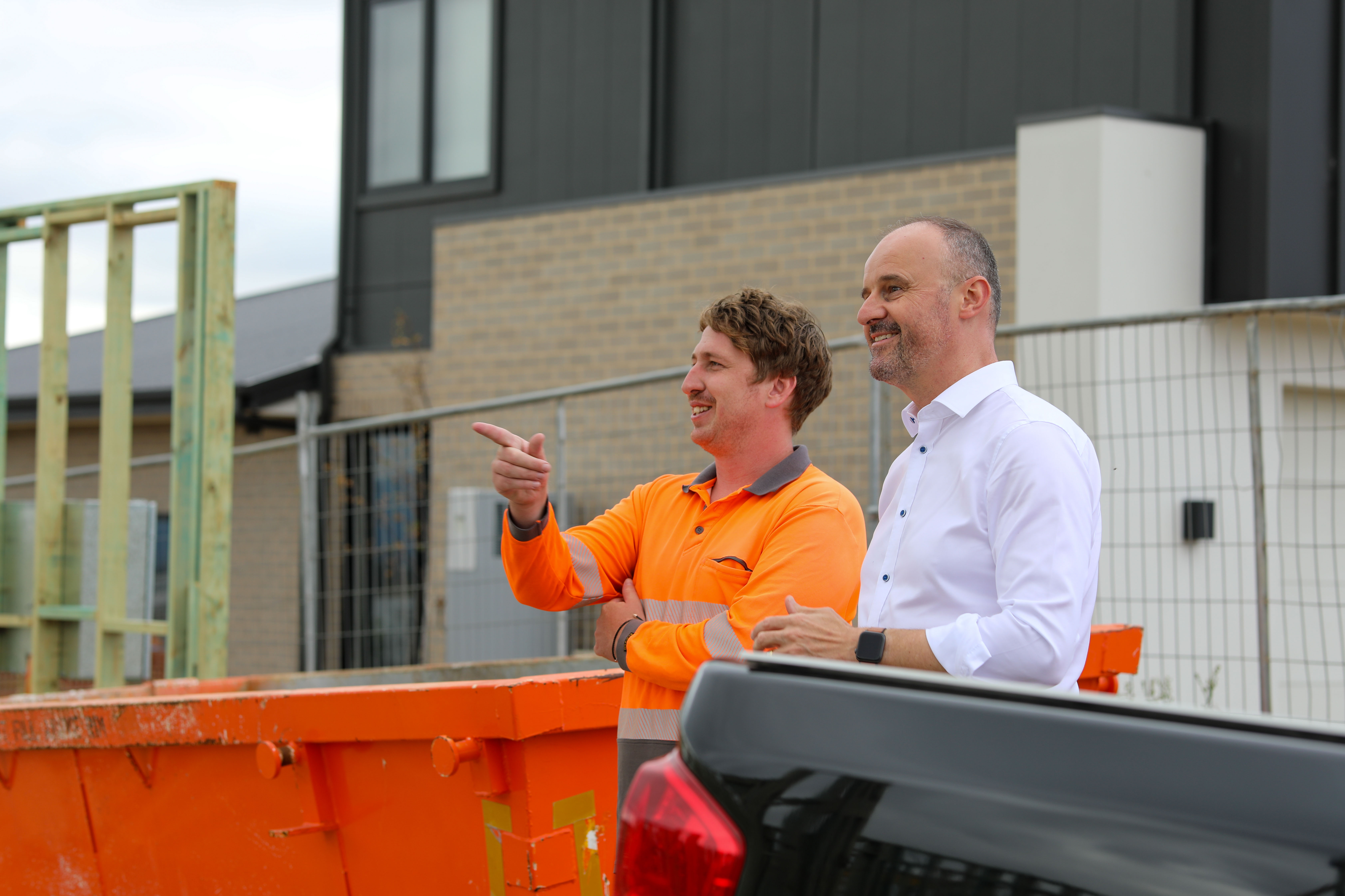 Chief Minister at a Canberra housing project